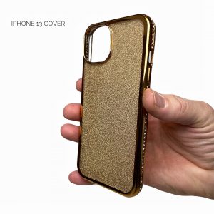 Bagcover med glimmer, bagcover iPhone 13 glimmer, Cover med glimmer og similisten, bling bling cover til iPhone 13, cover til iPhone 13, silikonecover, silikone cover til iPhone 13
