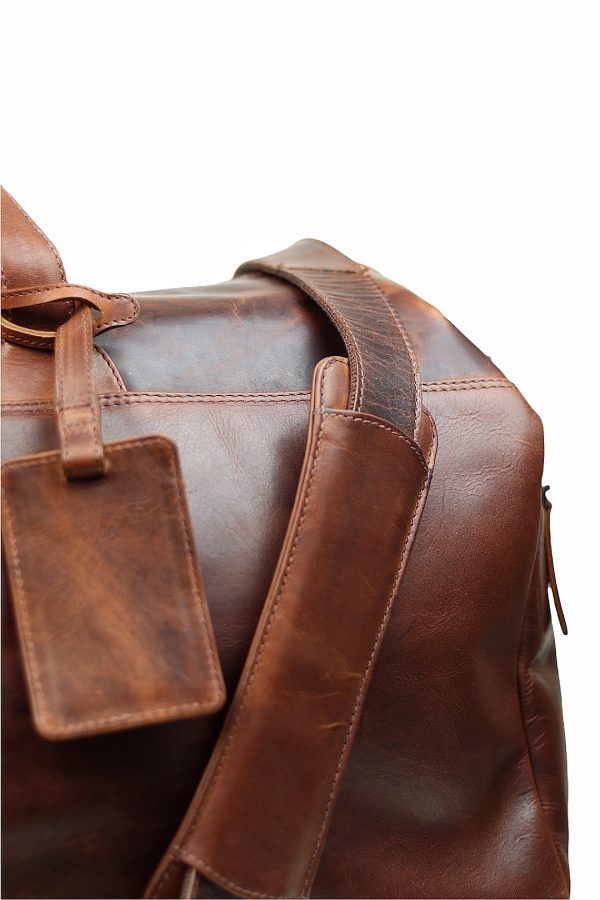 brun læder rejsetaske, læder rejsetaske, rejsetaske i læder, weekendtaske i læder, weekend taske i læder, lædertaske