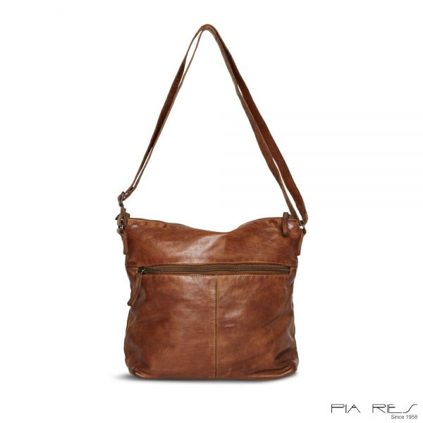skuldertaske i læder fra Pia Ries, lædertaske, hverdagstaske i læder, skuldertaske i læder, crossbody taske i læder, taske i vasket læder, washed leather
