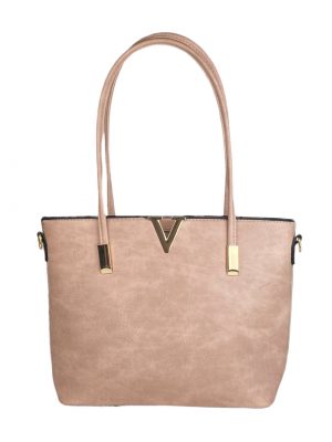 skuldertaske i klassisk design, skuldertaske, crossbody taske, hverdagstaske, imiteret lædertaske, sort taske, lyserød taske, brun taske