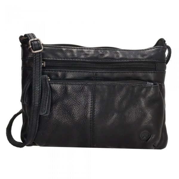 dametaske i blødt læder, lædertaske dame, dametaske, sort taske, sort skuldertaske, skuldertaske, crossbody taske