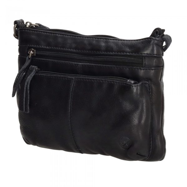dametaske i blødt læder, lædertaske dame, dametaske, sort taske, sort skuldertaske, skuldertaske, crossbody taske