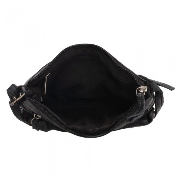dametaske i blødt læder, lædertaske dame, dametaske, sort taske, sort skuldertaske, skuldertaske, crossbody taske
