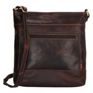 crossbody taske i flot læder, lædertaske, hverdagstaske, skuldertaske i læder, skuldertaske, sort crossbody taske, brun crossbody taske