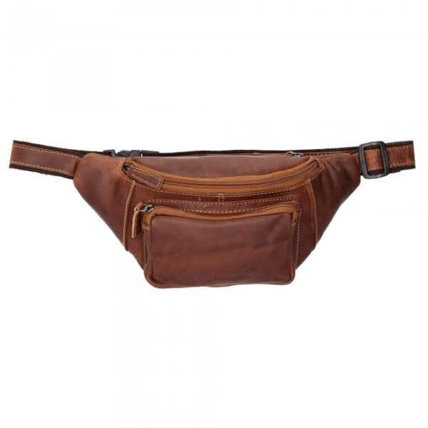 Brun bumbag i læder, læder bumbag, bæltetaske, bæltetaske i læder, brun læderbæltetaske