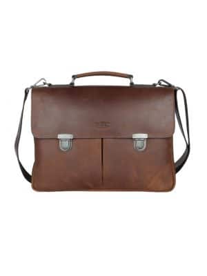 brun arbejdstaske i læder, computer taske i læder, computertaske, brun arbejdstaske, lædertaske til arbejde