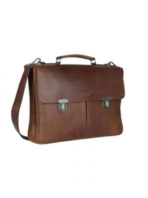 brun arbejdstaske i læder, computer taske i læder, computertaske, brun arbejdstaske, lædertaske til arbejde