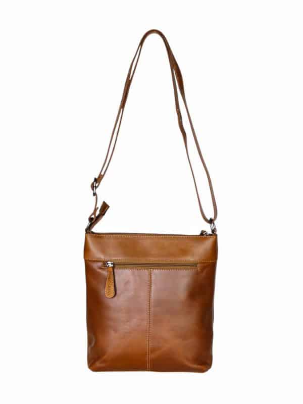 skuldertaske i flot læder, lædertaske, taske med justerbar rem, lædertaske, crossbody taske, hverdagstaske