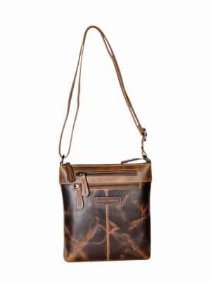 skuldertaske i flot læder, lædertaske, taske med justerbar rem, lædertaske, crossbody taske, hverdagstaske