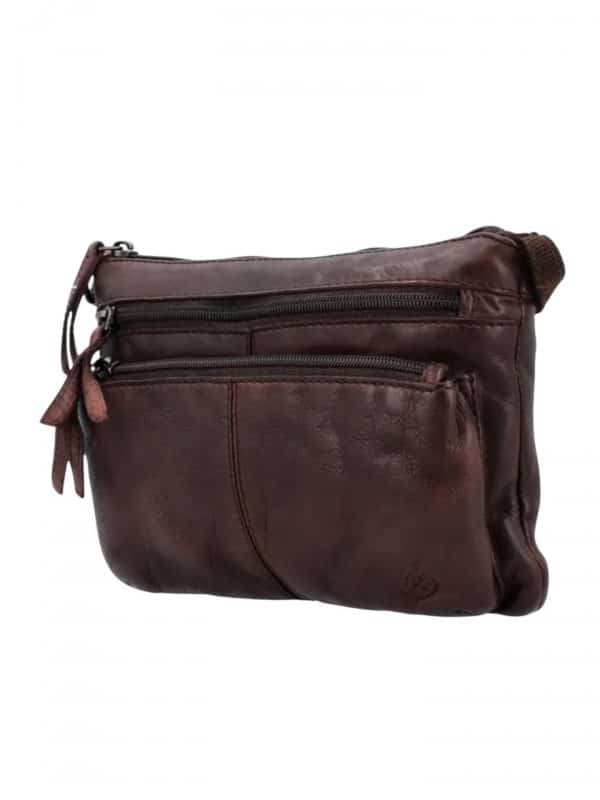 blød crossbody taske med lang rem, crossbody taske i blødt læder, blød lædertaske, lille lædertaske, lille rummelig lædertaske