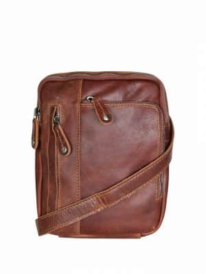 Unisex crossbody taske, crossbody taske i læder, lædertaske med lang rem, lædertaske i blødt læder