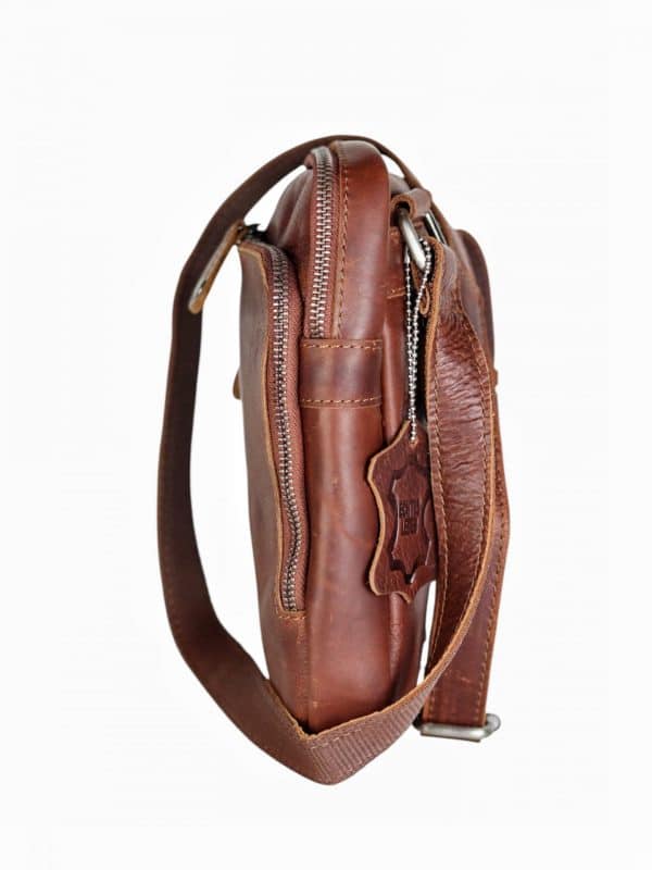 Unisex crossbody taske, crossbody taske i læder, lædertaske med lang rem, lædertaske i blødt læder