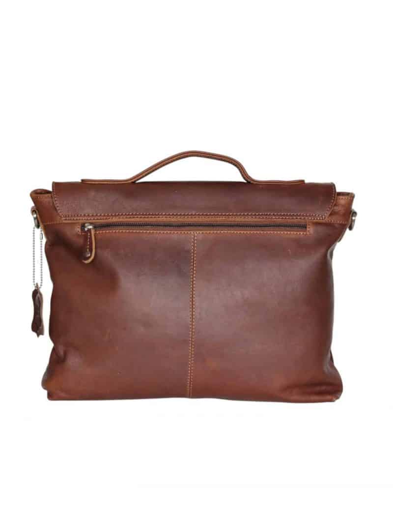 Photoroom_20250915_163855 Arbejdstaske med klap, arbejdstaske i læder, arbejdstaske i blødt læder, blød computertaske i læder, rummelig arbejdstaske