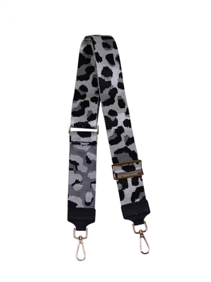 Taskerem med leopard, taskerem med dyreprint, brun taskerem, leopard taskerem, lilla taskerem