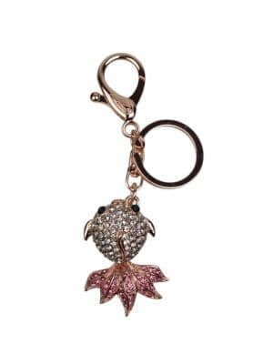 bag charm fisk, bag charm fisk i similisten, bag charm med similisten, lille bag charm, taskepynt, bling bling taskepynt, taske tilbehør, taske accessory
