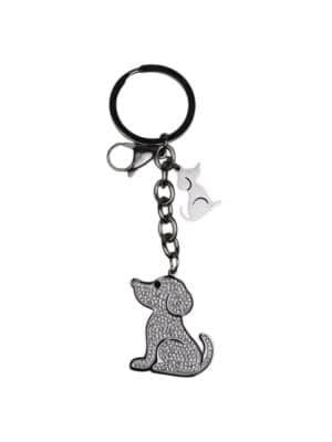 bag charm hund i simiilisten, bag charm hund, taskepynt hund, taskepynt, bag charm, taskepynt similisten, nøglering, pynt til nøglering.