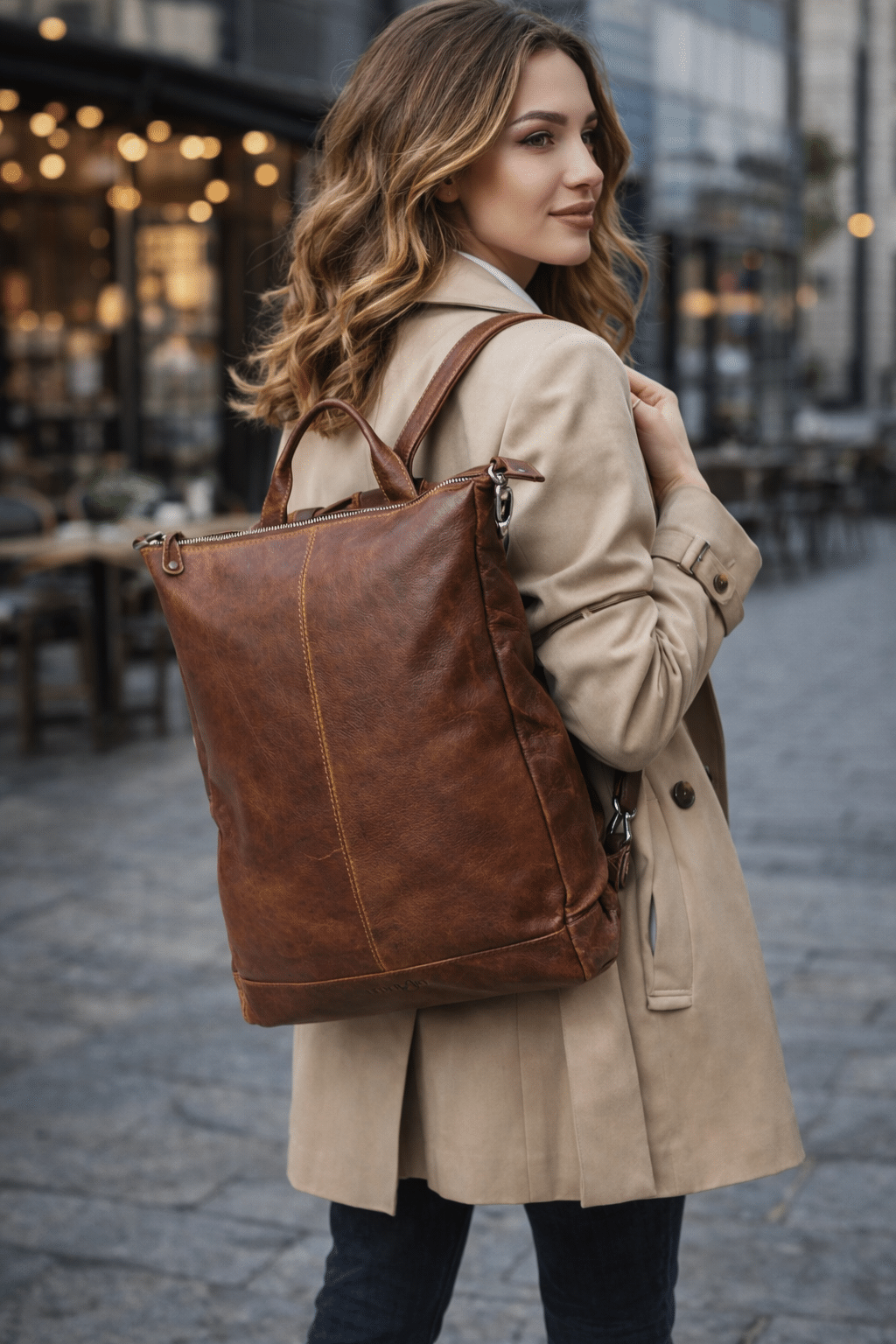 læder rygsæk, rygsæk i læder, store rygsæk i læder, rygsæk