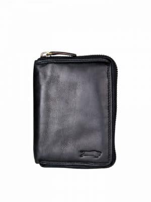 Læderpung med lynlås, læderpung med god plads, rummelig læderpung, damepung i læder, herrepung i læder, unisrx pung i læder