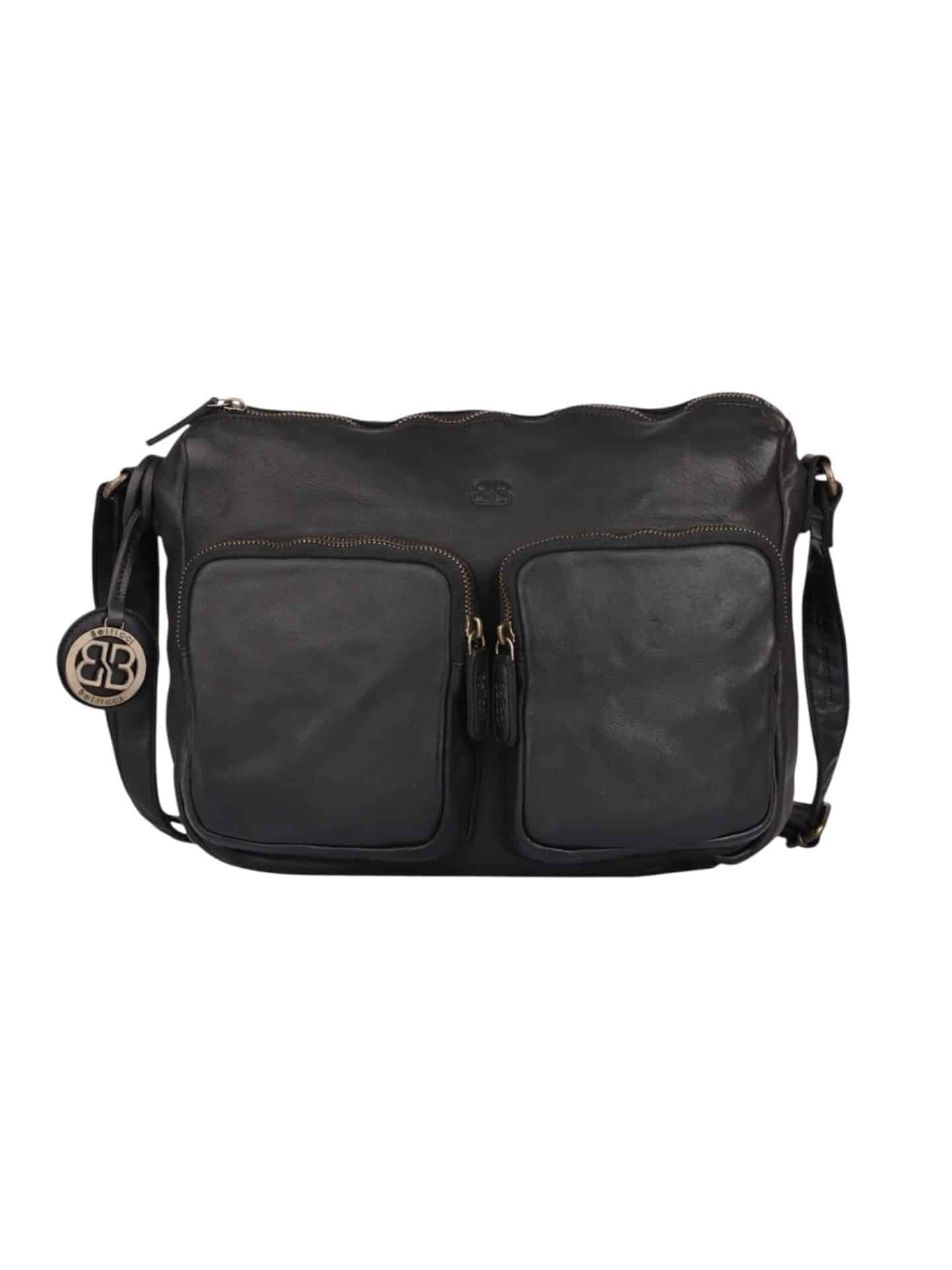 Photoroom_20260117_161852 Crossbody taske med to forlommer, lædertaske med flere lommer, hverdagtaske i læder, lædertaske, rummelig lædertaske
