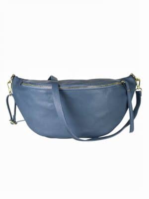 Stor bumbag i læder, læder bumbag, oversize bumbag, bumbag, bæltetaske, stor bæltetaske, lædertaske, modetaske,