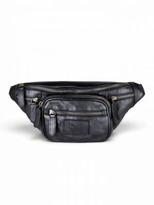 bumbag i blødt vasket læder, blød bumbag, blød læder bumbag, bumbag i læder, bæltetaske i læder,