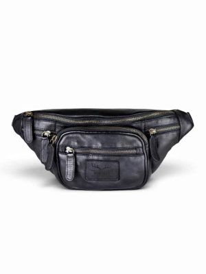 bumbag i blødt vasket læder, blød bumbag, blød læder bumbag, bumbag i læder, bæltetaske i læder,