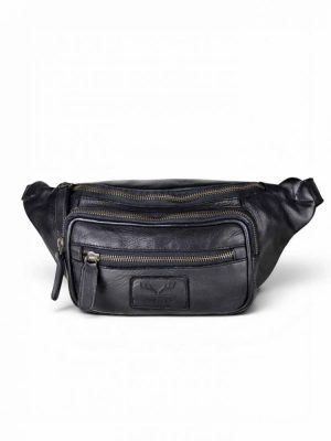 Bumbag i læder med forlomme, bumbag i læder, læder bumbag, bæltetaske i læder, læder bæltetaske, crossbody taske i læder
