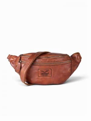 bumbag med god plads, bumbag i vasket læder, bumbag i blødt læder, læder bumbag